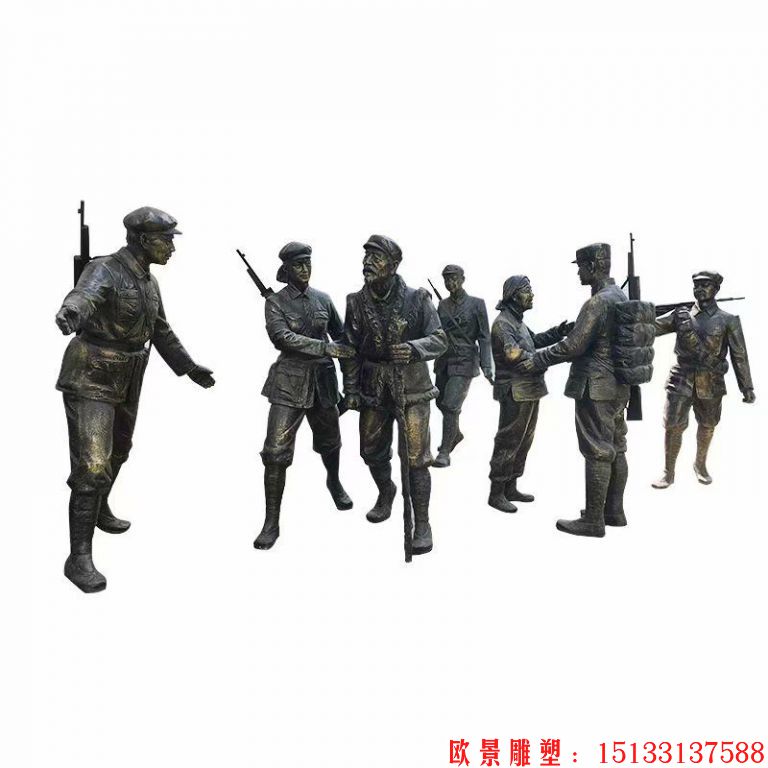 八路军人物雕塑,仿铜人物雕塑4
