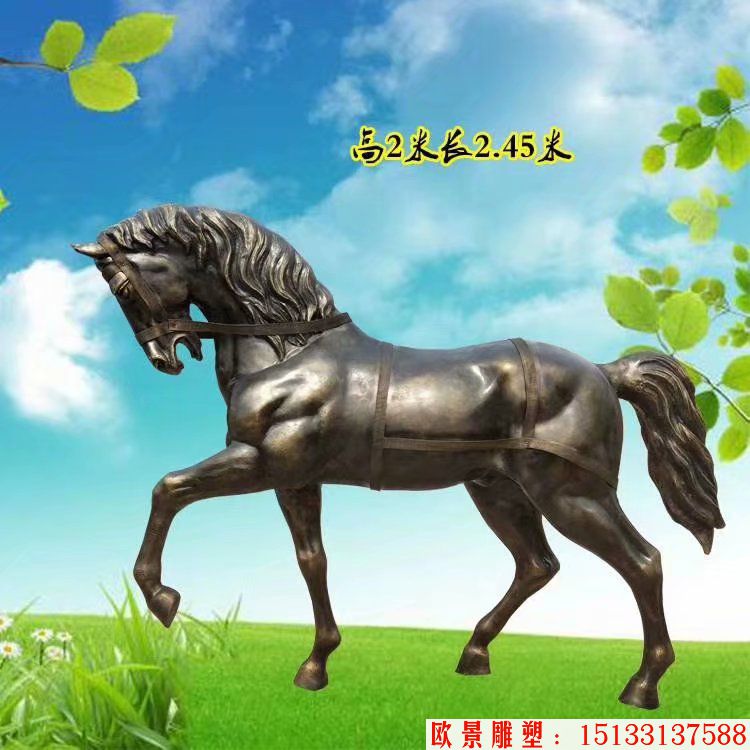 玻璃钢仿铜马雕塑,各式仿铜马雕塑3